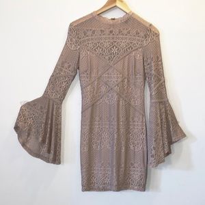 Nude lace dress